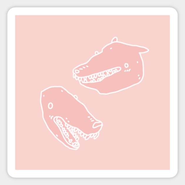 Pink Pups Sticker by odsanyu